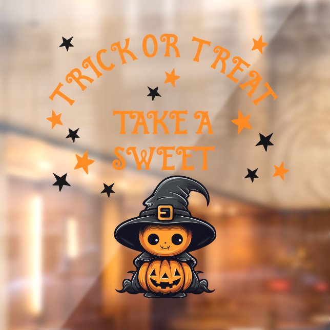 Schwarz-Orange Halloween Fensterklammer Fensteraufkleber (Blatt 2)