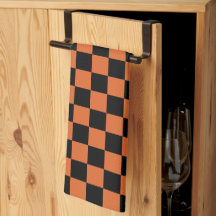 Schwarz-orange Halloween-Schachbrettmuster