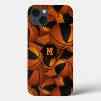 Schwarz-orange Mannschaftsfarben Basketballsportmu