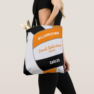 Schwarz-Orange-Mannschaftsfarben Volleyballtrainer