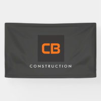 Schwarz/Orange-Monogramm-Konstruktion, Auftragnehm
