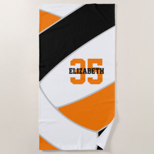 schwarz orange oder JEDE Farbe Volleyballspielerna Strandtuch
