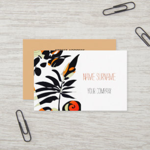 Schwarz-orange-Pflanze Visitenkarte