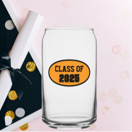 Schwarz-Orange-Schulfarben-Jahr Dosenglas