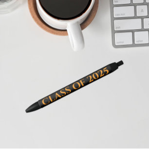 Schwarz-Orange-Schulfarben-Jahr Kugelschreiber