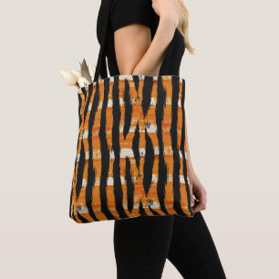 Schwarz-Orange-Streifenmuster