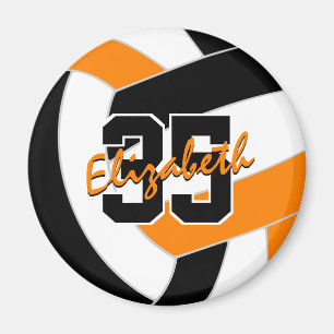 schwarz orange Volleyball-Mannschaftsfarben Gesche Magnet