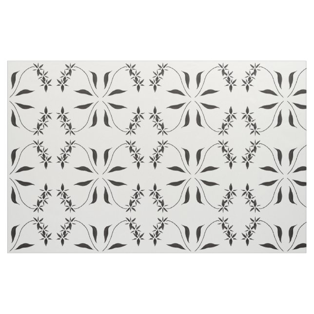 Schwarz-Orchid-Muster für Abstrakte Blume Stoff (Fat Quarter (45,7 x 55,9 cm))