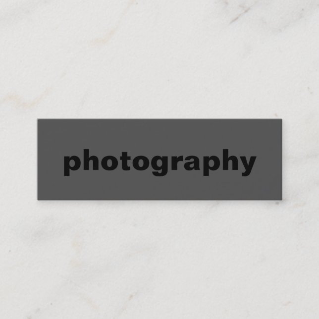 Schwarz-Out-Graue Standard-Visitenkarte in magerem Mini Visitenkarte (Vorderseite)