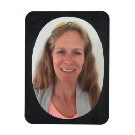 Schwarz-Oval-Foto Magnet