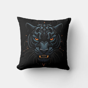 🐆 Schwarz Panther-Wildlife-Raumdekor-Akzent 🐆 Kissen