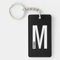 Schwarz, Personalisiert, fett, Monogramm und Name