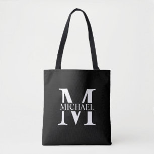 Schwarz-Personalisiert-Monogramm und Name