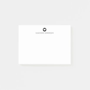 Schwarz   Personalisierte Hinweise zum Herzinfarkt Post-it Klebezettel