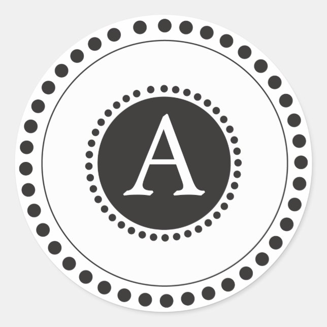 Schwarz - Personalisierter Umschlag Aufkleber (Vorderseite)