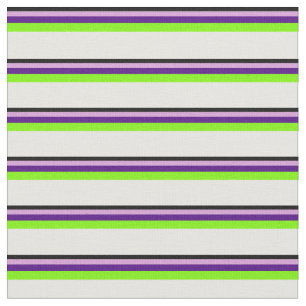 Schwarz, Pflaume, Indigofarben, Grün und Weiß Stoff