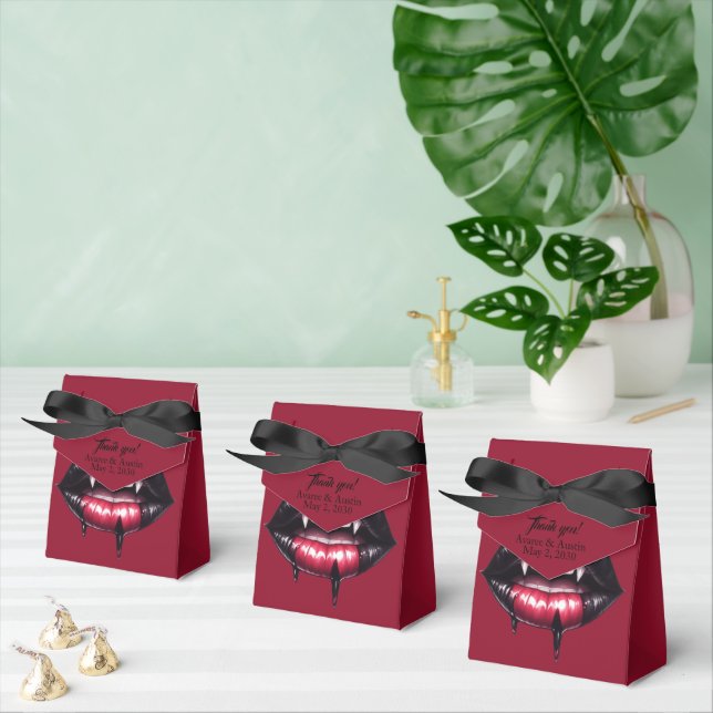 Schwarz-Pink-Gothic-Blutung Zähne Gefälligkeitsbox Geschenkschachtel (Zahlreiche)
