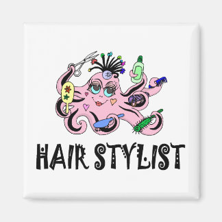 Schwarz-Pink-Oktopus-Haare Magnet
