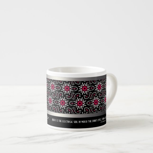 Schwarz-Pink-Sleek | Tasse für benutzerdefinierte  (Vorderseite Rechts)