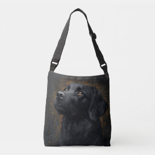 Schwarz platzierter Retriever Crossbody Bag Tragetaschen Mit Langen Trägern