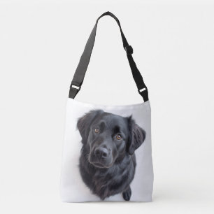 Schwarz platzierter Retriever Crossbody Bag Tragetaschen Mit Langen Trägern