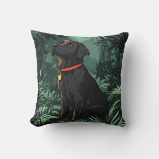 Schwarz platzierter Retriever MoJo Pillow Kissen