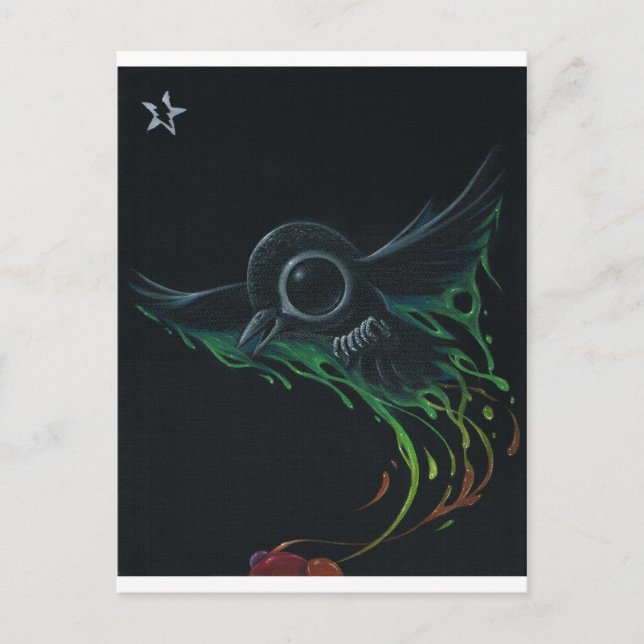 Schwarz Postkarte (Vorderseite)