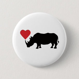 Schwarz-Rhino-mit-Herz Button