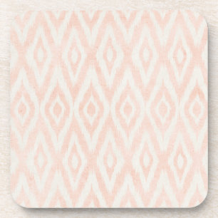 Schwarz Rosa Aquarellfarbe Ikat Geometrische Farbe Untersetzer