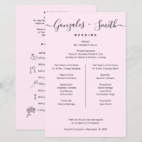 Schwarz-Rosa-Brautparty-Hochzeitliste