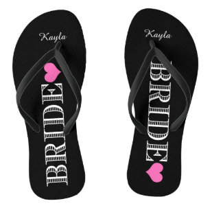Schwarz/Rosa Flip Flops