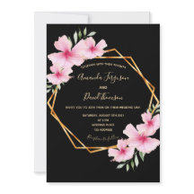 Schwarz-Rosa-Flora Goldene Hochzeit