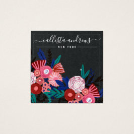 Schwarz-rosa-florale Ohrring-Display-Karte