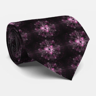 Schwarz-rosa-Fraktal Krawatte