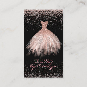 Schwarz/Rosa Glitterie Seamstress Business Card Visitenkarte