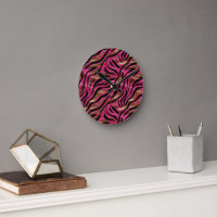 Schwarz Rosa Gold Zebra Streifen Tierisches Druckm