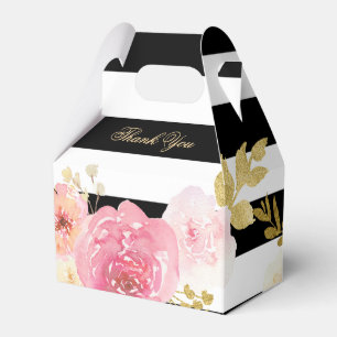 Schwarz Rosa Goldmedaille Blumenzehen Geschenkschachtel