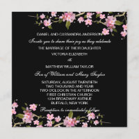Schwarz-Rosa-Hochzeit der japanischen Kirschblüten