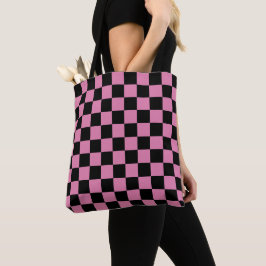 Schwarz-rosa kariertes Druckmuster