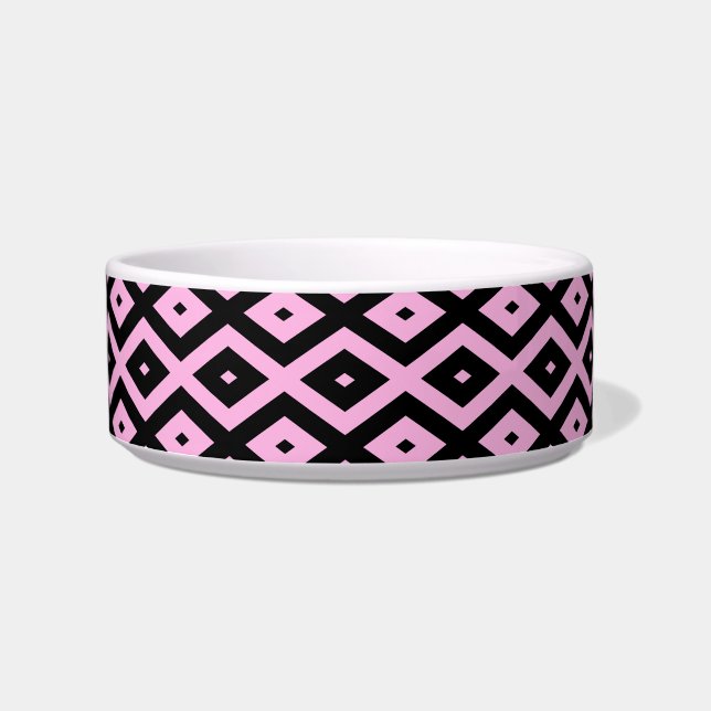 Schwarz-Rosa-Muster Napf (Vorderseite)