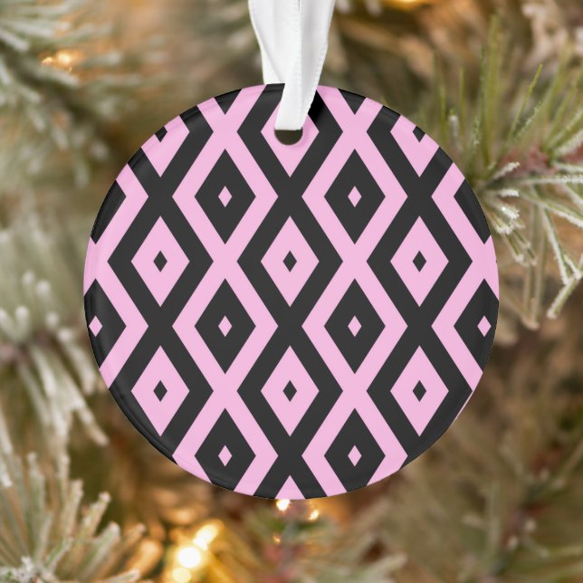 Schwarz-Rosa-Muster Ornament (Baum)