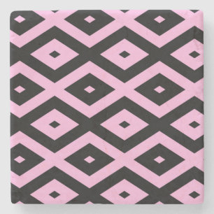 Schwarz-Rosa-Muster Steinuntersetzer