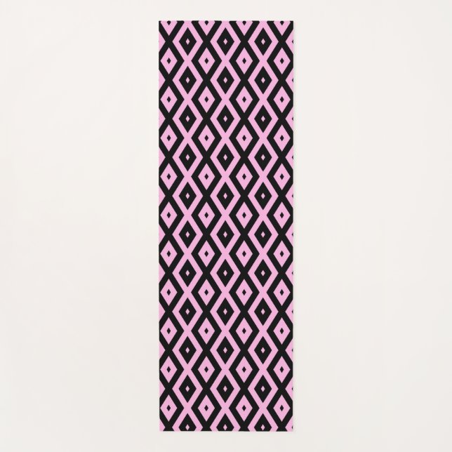 Schwarz-Rosa-Muster Yogamatte (Vorderseite)