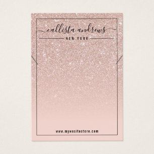 Schwarz Rosa Rose Gold Glitzer-Netzwerkkarte