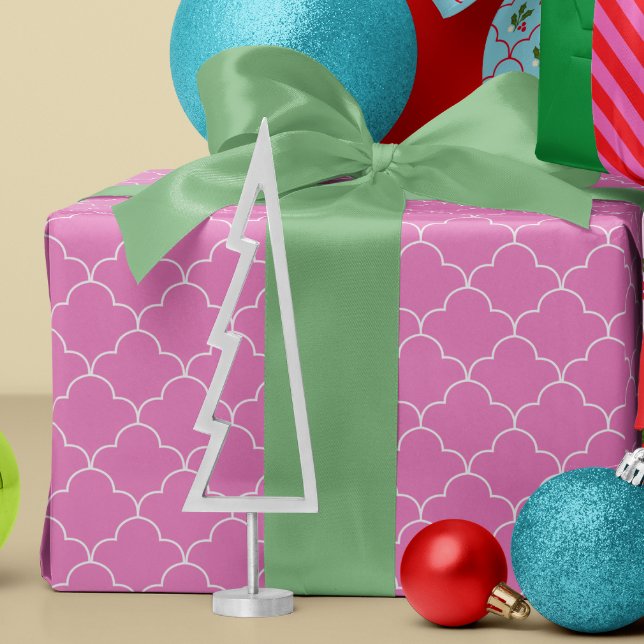 Schwarz-Rosa-Scallop-Muster Geschenkpapier (Von Creator hochgeladen)