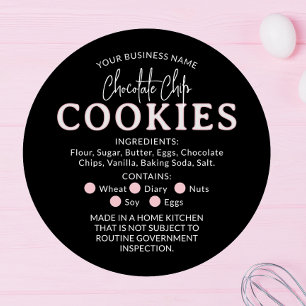 Schwarz-Rosa-Schokolade-Cookies Hütte Gesetz Aufkl Runder Aufkleber