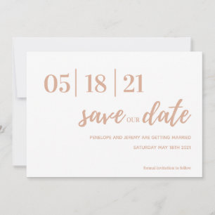 Schwarz-Rosa-Schrift Save The Date