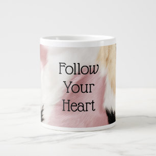 Schwarz Rosa Schwarzes Schwarzes Weiß Tier Jumbo-Tasse