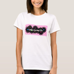 Schwarz-Rosa-Stil T-Shirt