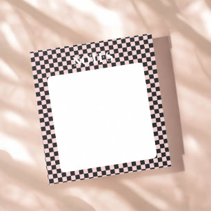 Schwarz/Rosa überprüft, fett und individuell einst Notizblock